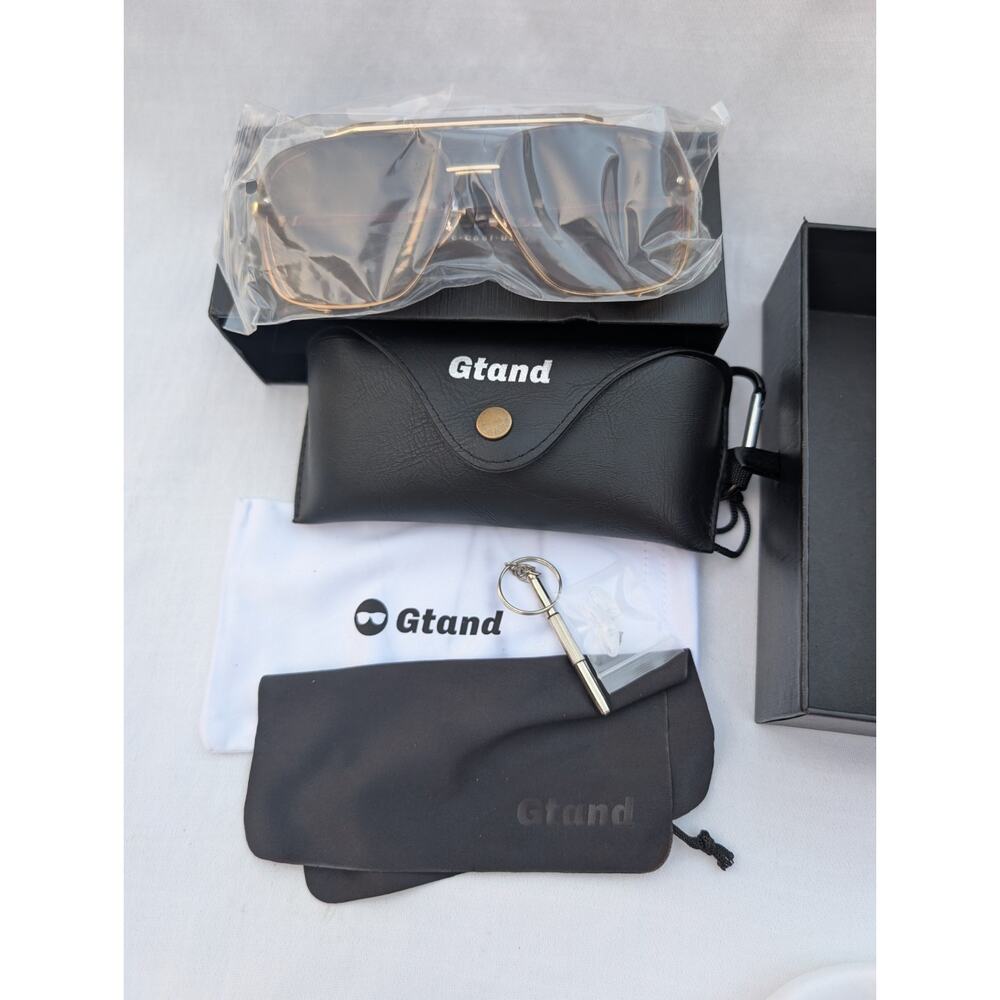 Gtand GT115 Sunglasses Black/Gold 64-18-145 case dustbag accessories - Picture 4 of 7